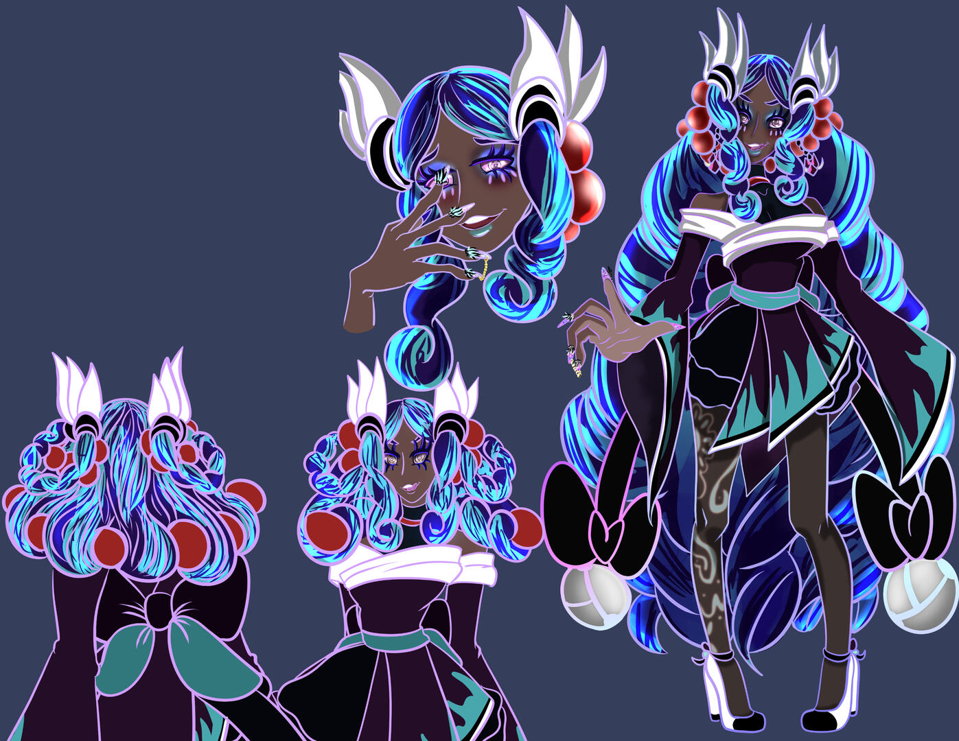 A design spread for a character of mine