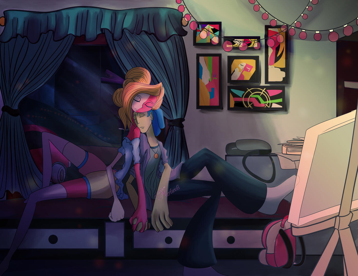 A soft scenery piece made to go along with one of my fan fics