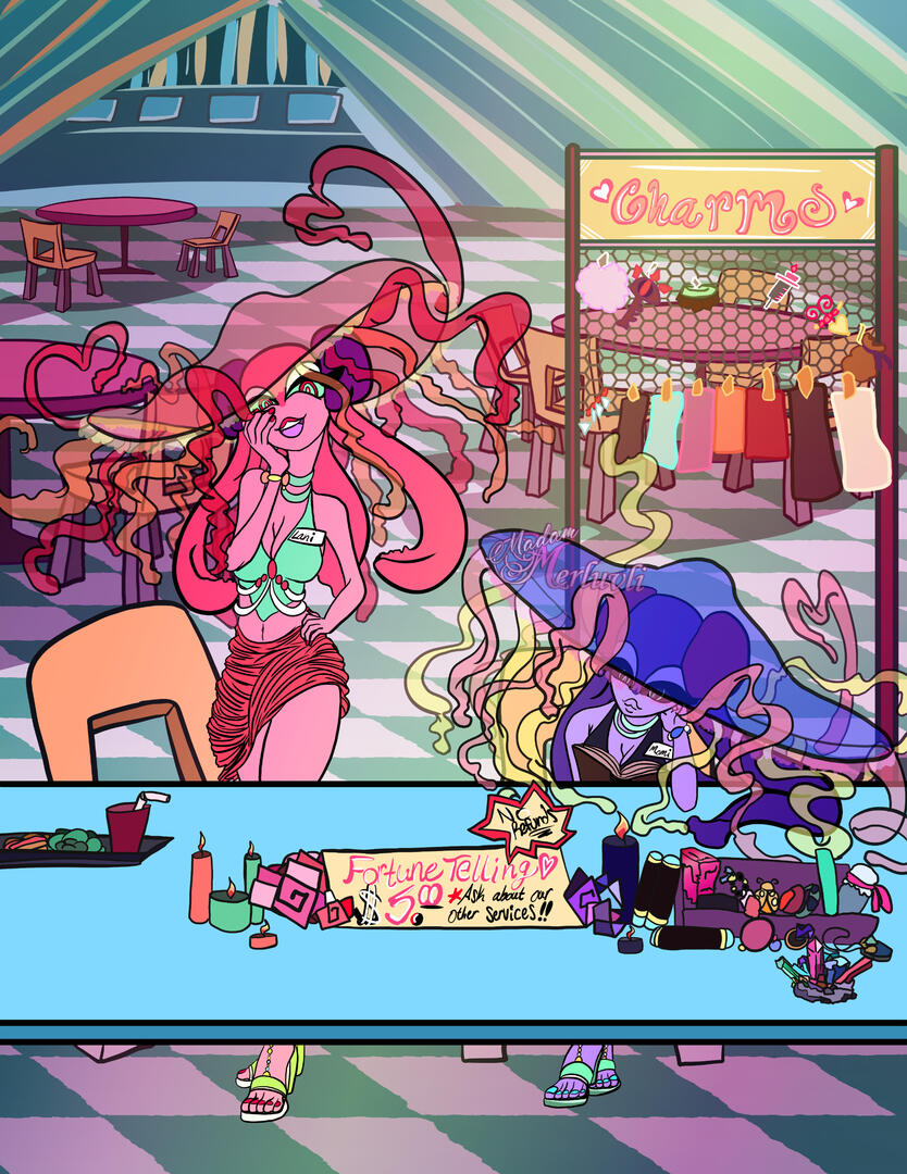 A wip scene featuring Momi and Lani