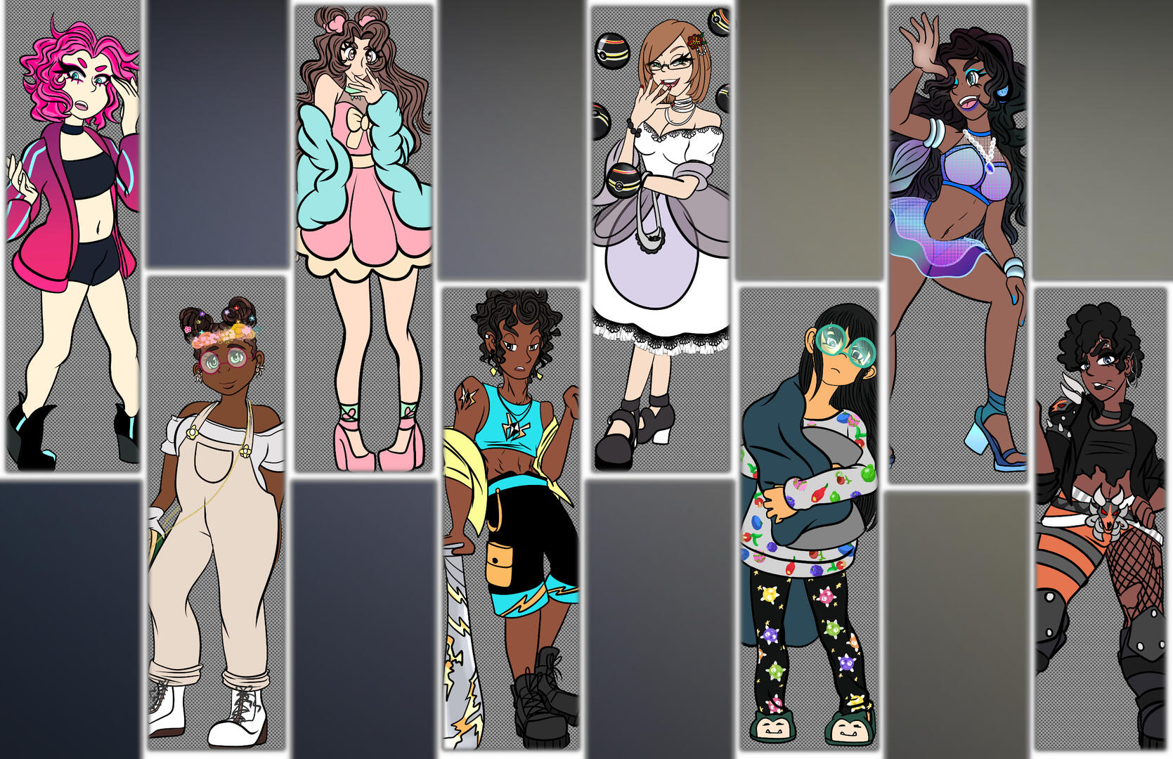 Spread of 8 gym leaders based upon collaborative dicussions between myself and seven others