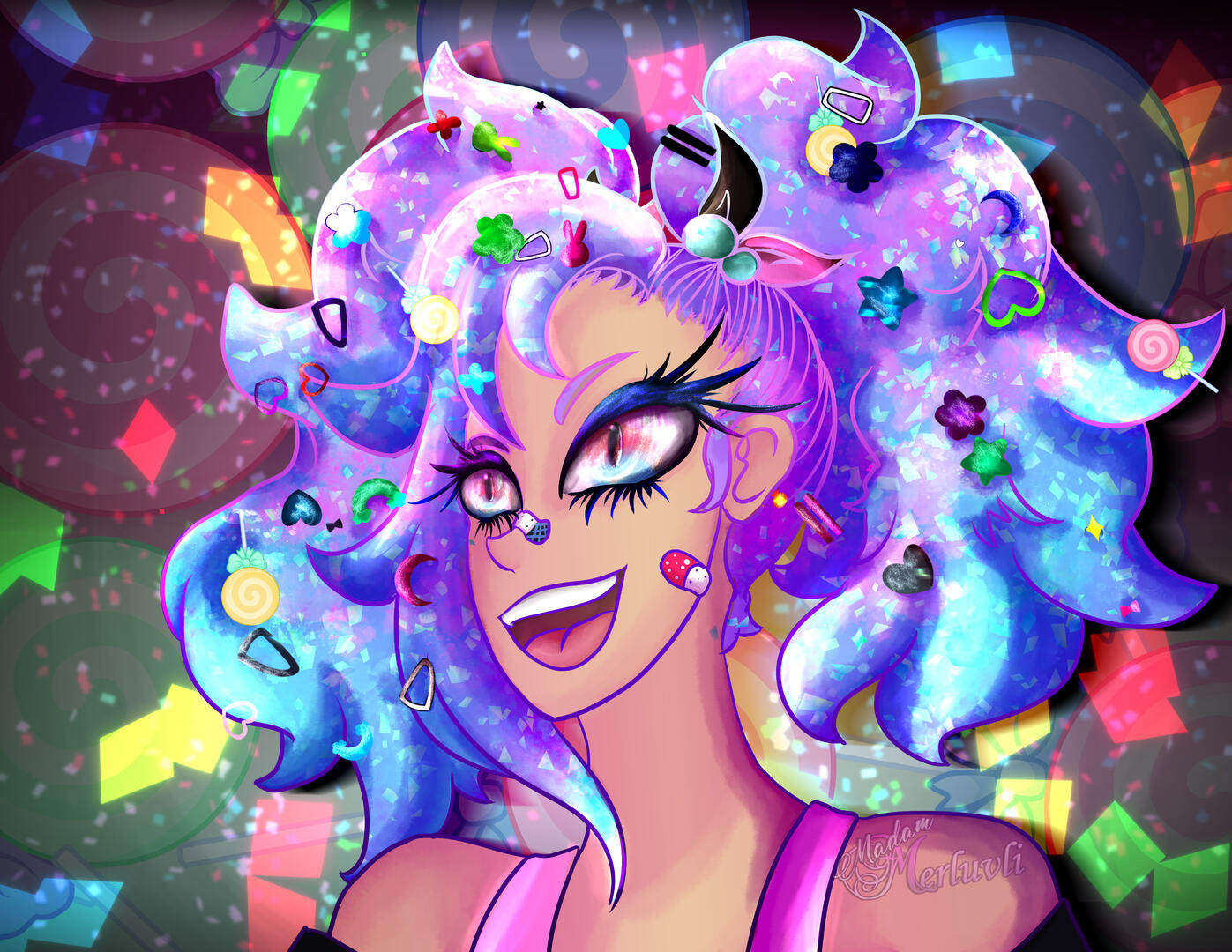 A headshot of one of my original characters