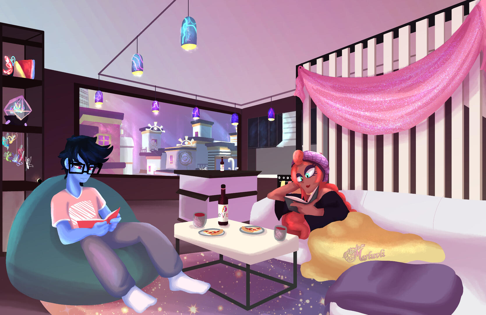 Artwork of Mari and Errol based upon a conversation and idea Mr. Undisclosed had