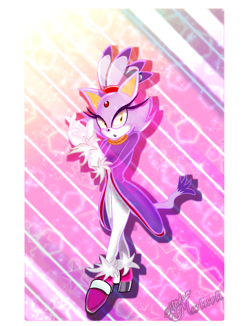 A commission of Blaze the Cat