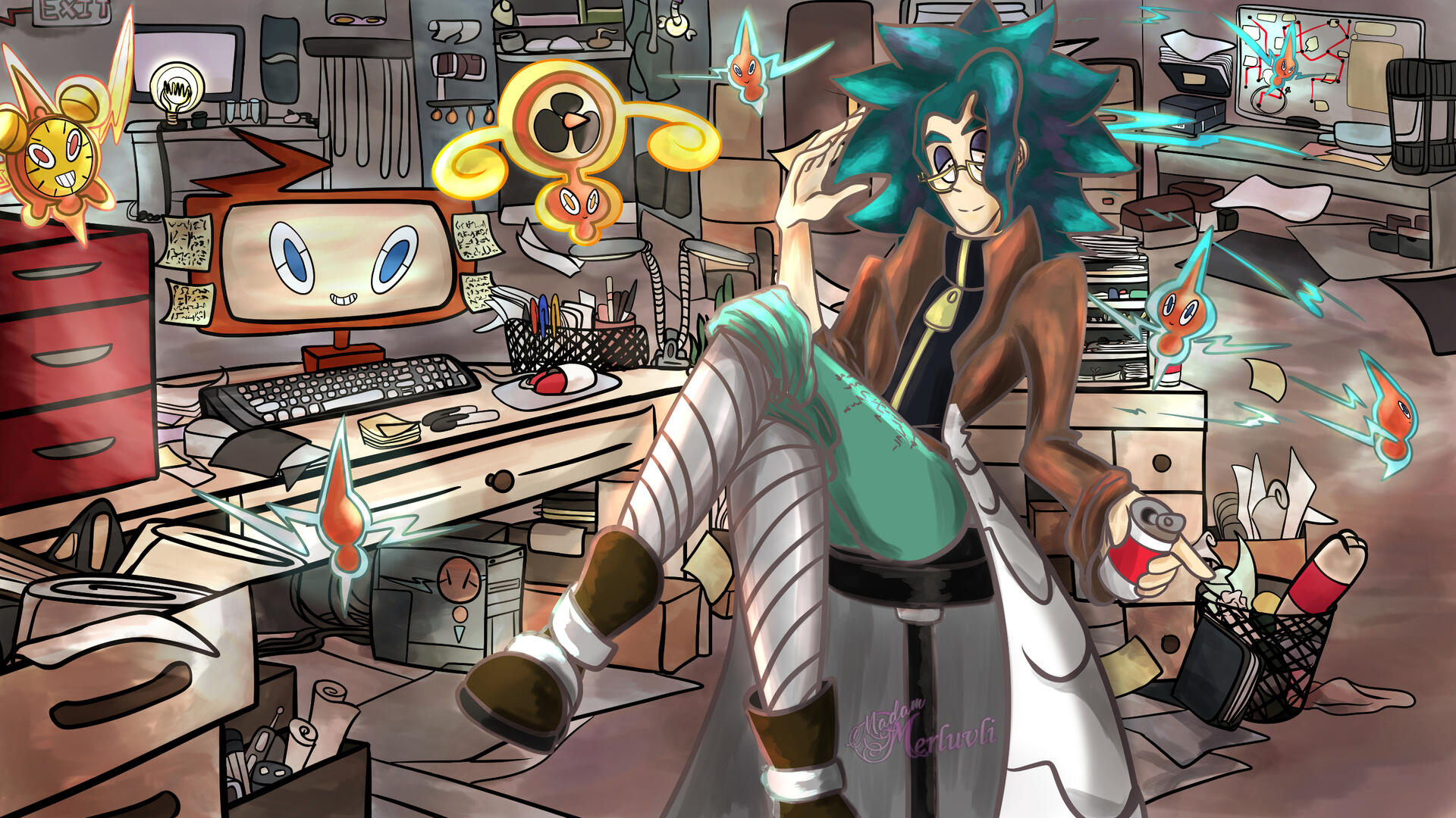 Promo poster created for a friend's fan Pokemon character