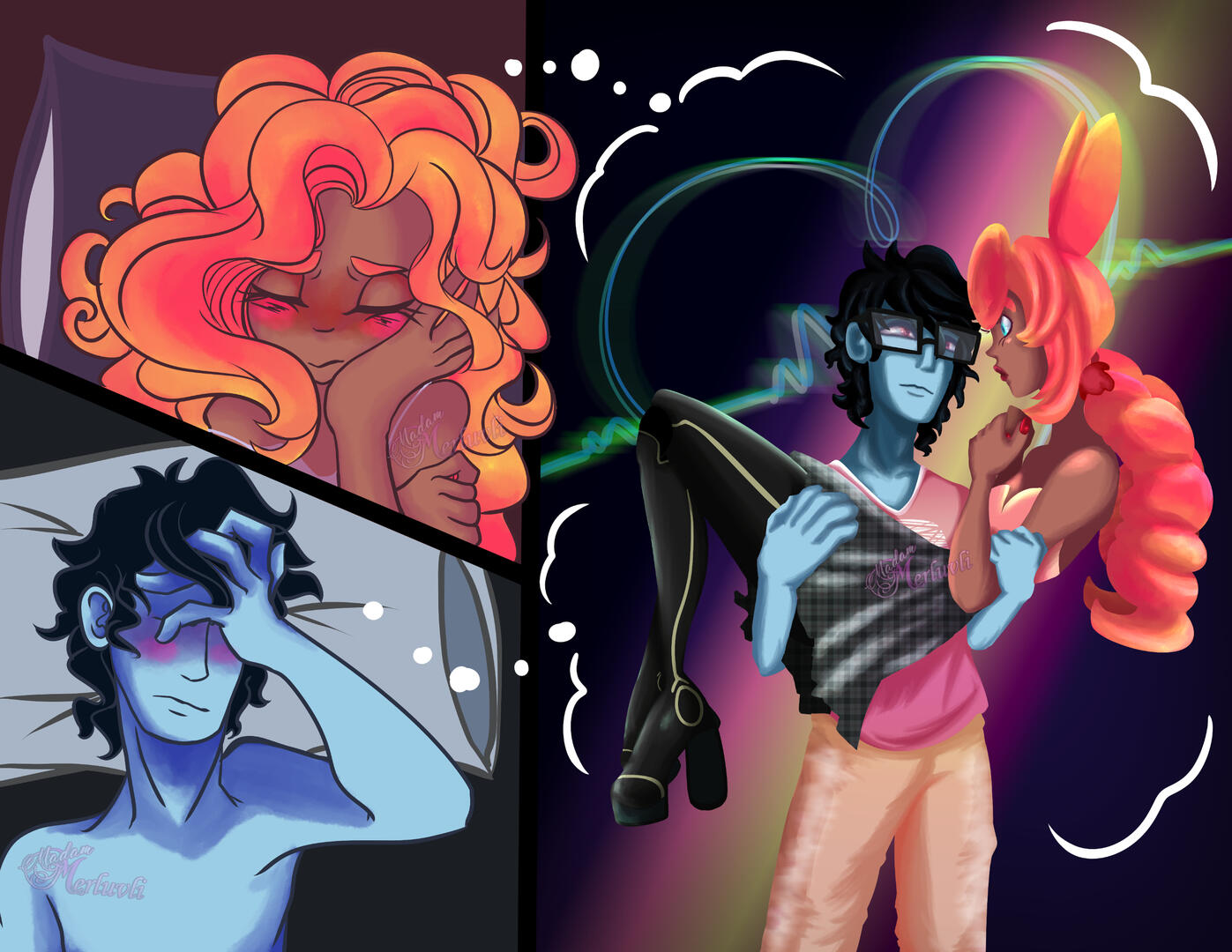 An illustration of Errol and Mari based on an idea I had a few months back.