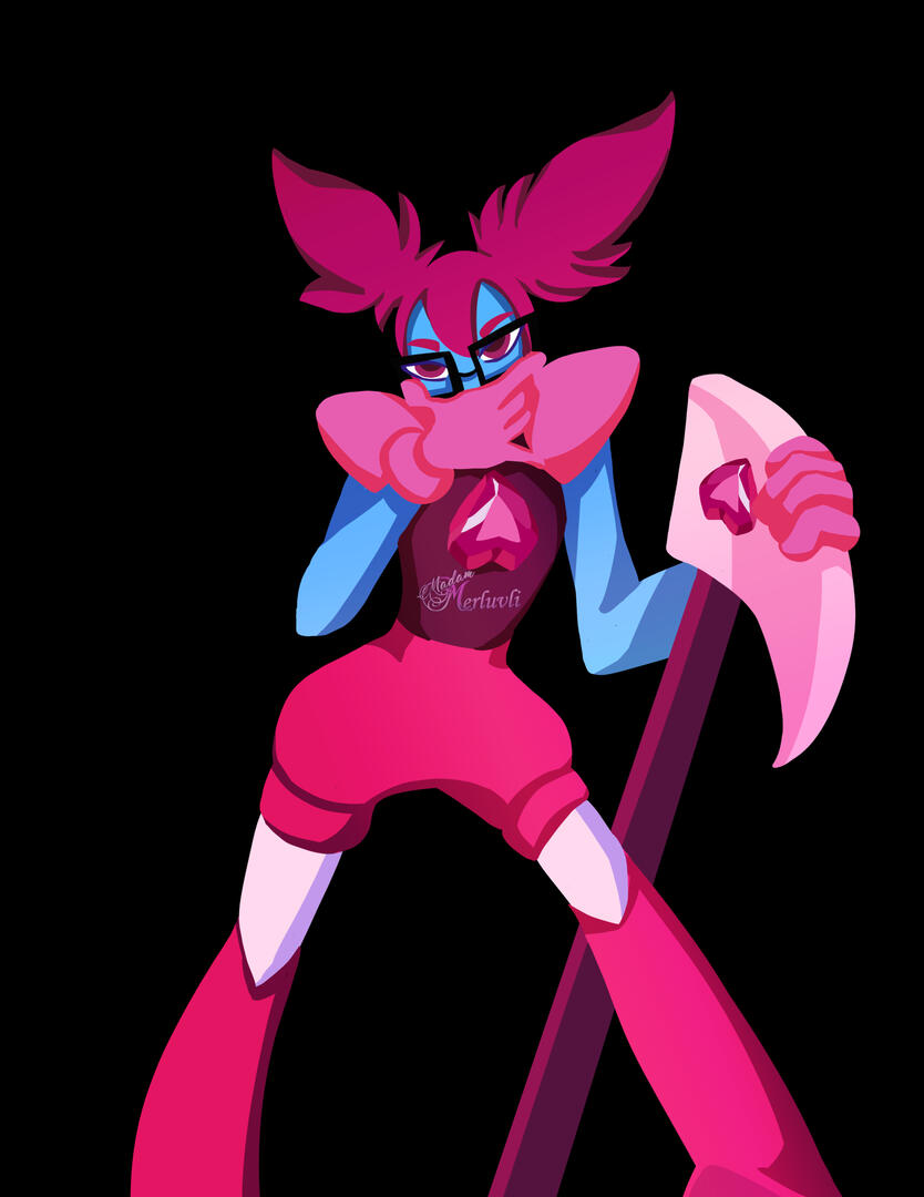 Errol, dressed as Spinel from Steven Universe for a private server event with friends.