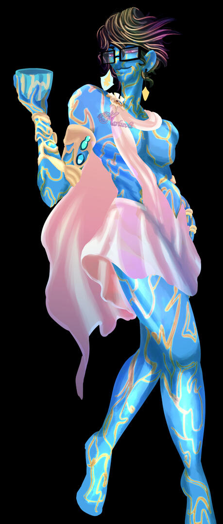 An alternate form of Errol designed based upon a series of descriptions and a singular reference photo for inspiration (the kintsugi cup).