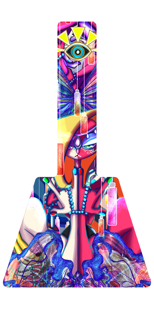 The guitar case crop of the same artwork