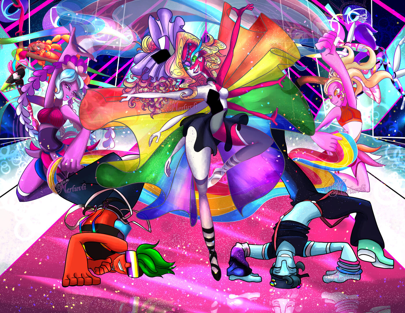 My two page spread featured in the Vinyl City Pride Zine