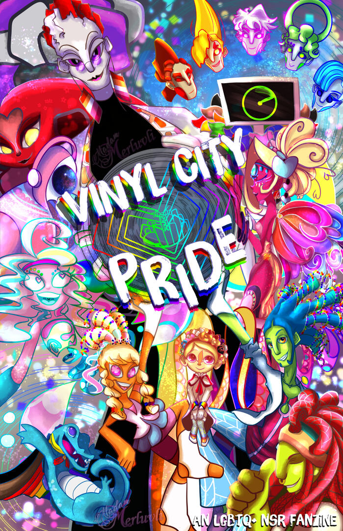 An alternate cover for the Vinyl City Pride Zine I was able to create!
